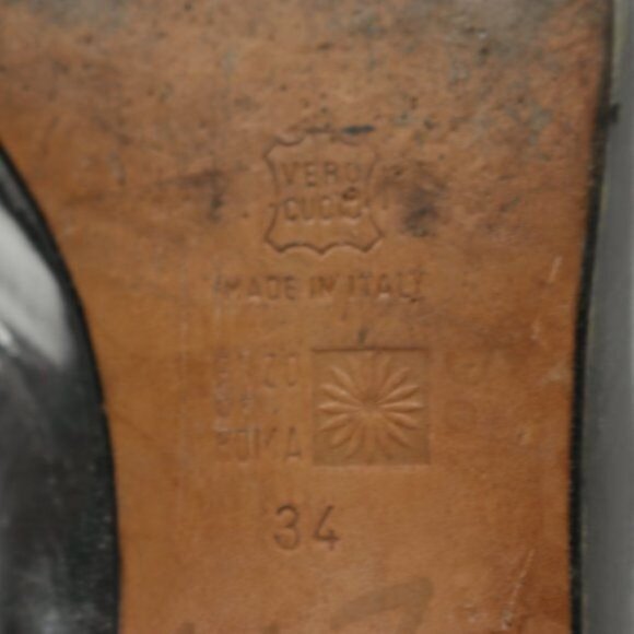 Enzo of Roma Vintage Kids Size 34 Silver Pink Leather Cat Slip On Loafers - Picture 10 of 10